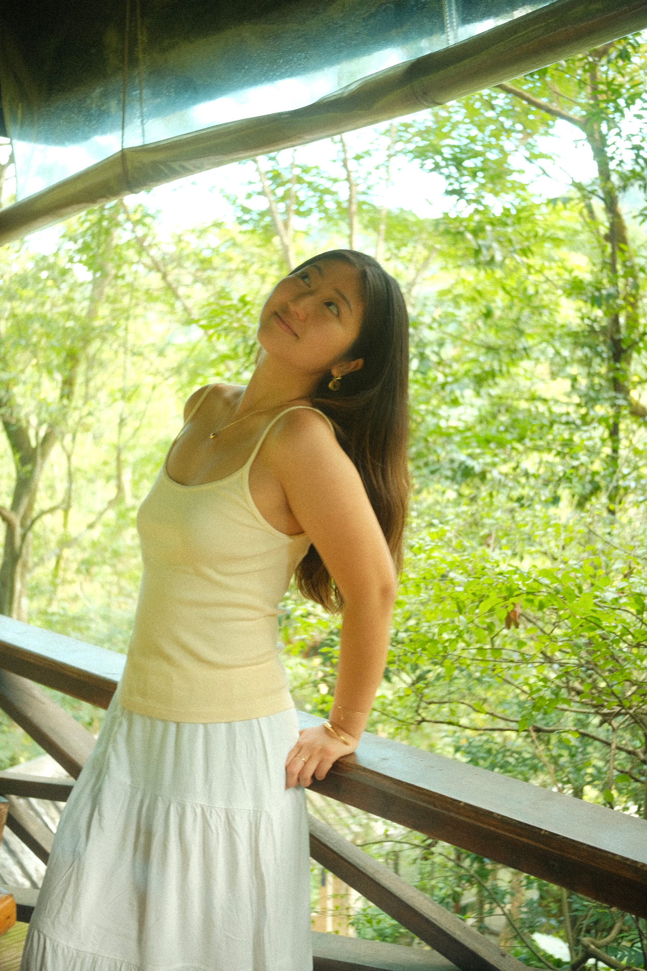 A quiet moment in a treehouse overlooking the Taipei mountains.